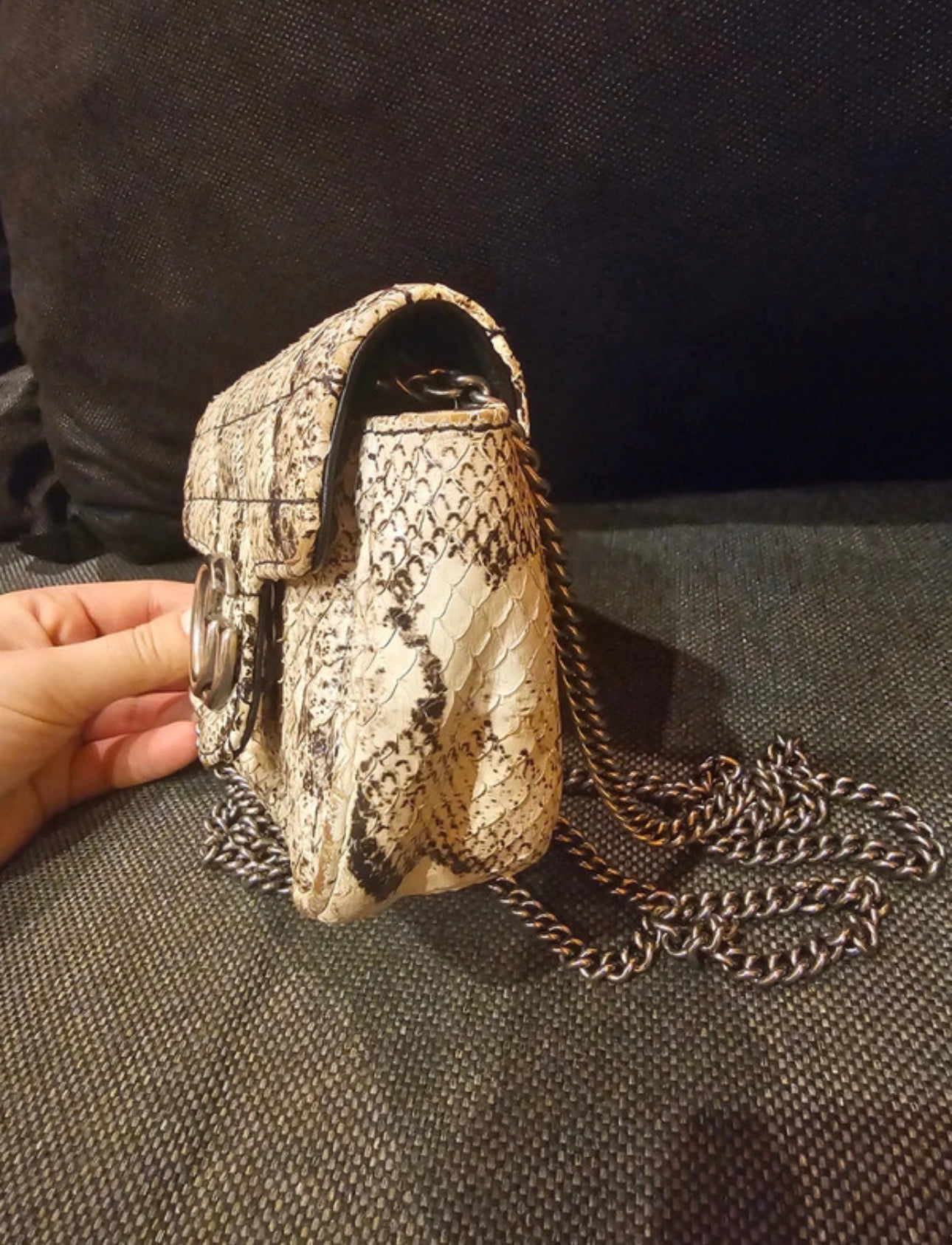 Gucci Super Mini Marmont Python