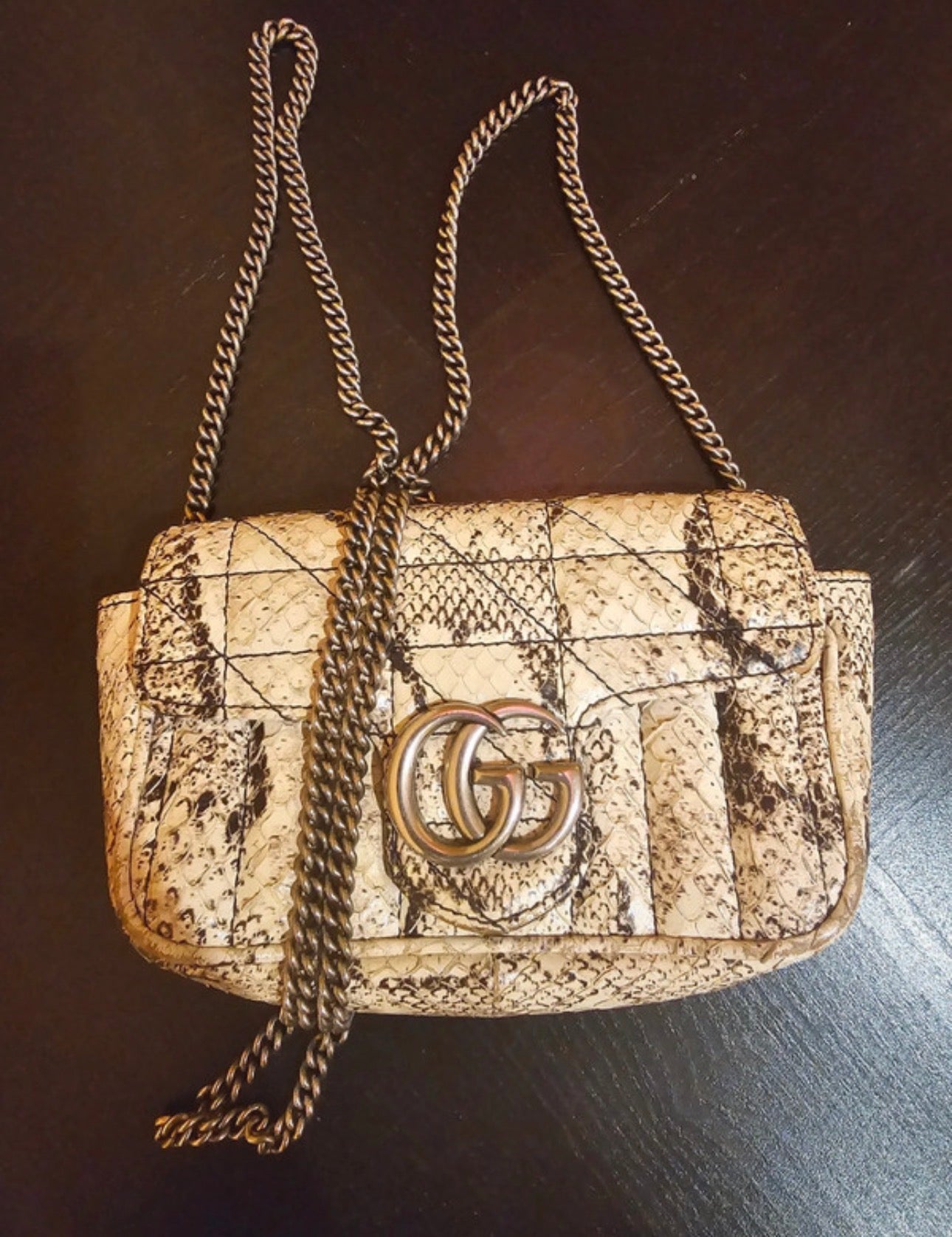 Gucci Super Mini Marmont Python