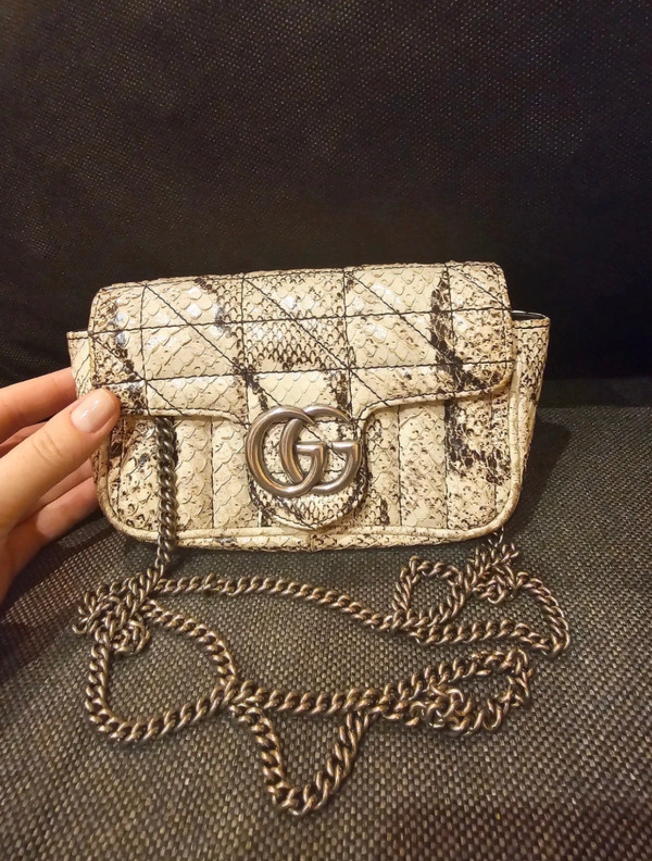 Gucci Super Mini Marmont Python