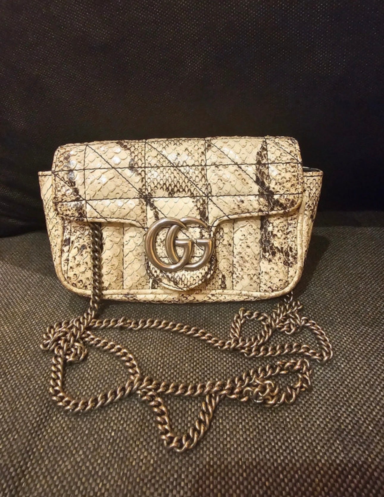 Gucci Super Mini Marmont Python
