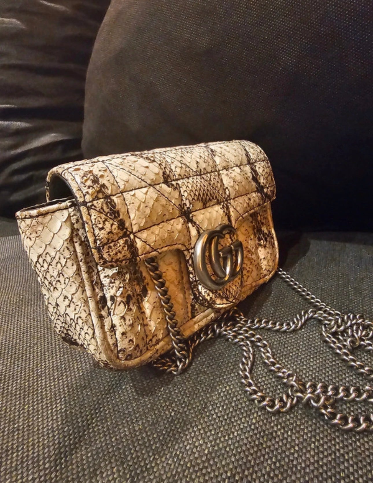 Gucci Super Mini Marmont Python